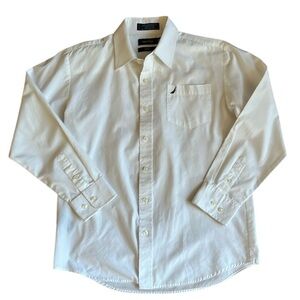 NAUTICA | Boy’s white Button-down Poplin Shirt sz 14
